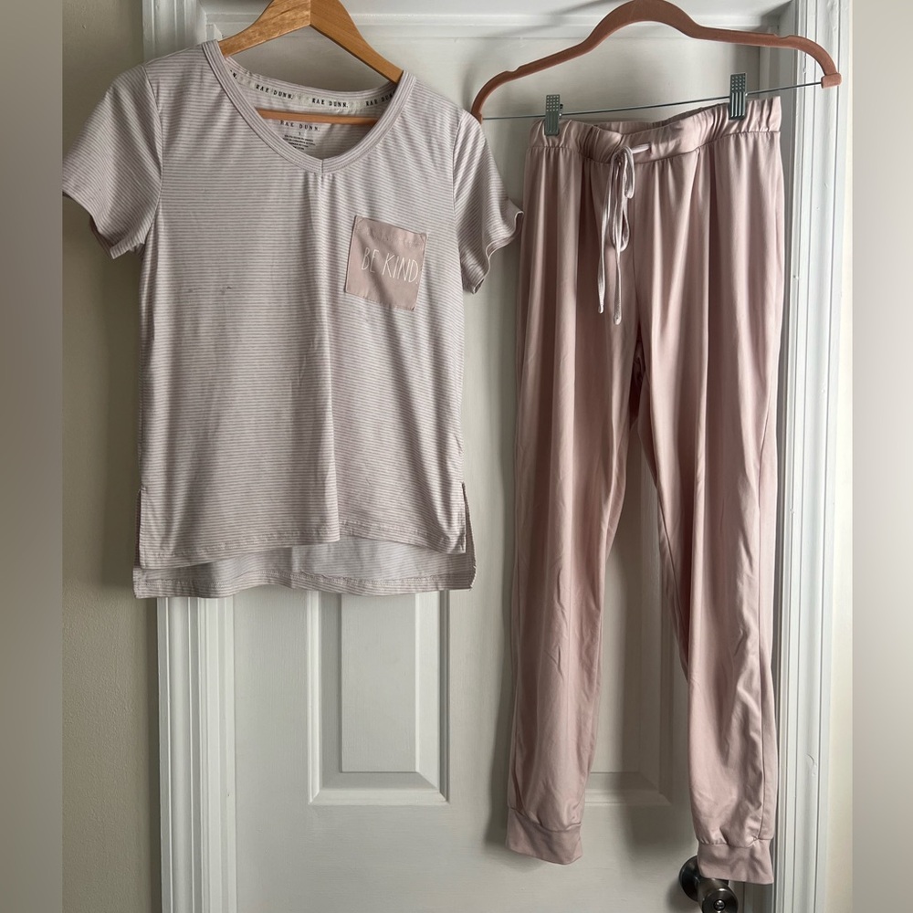 Rae Dunn “Be Kind” Blush Pink Pajama Set